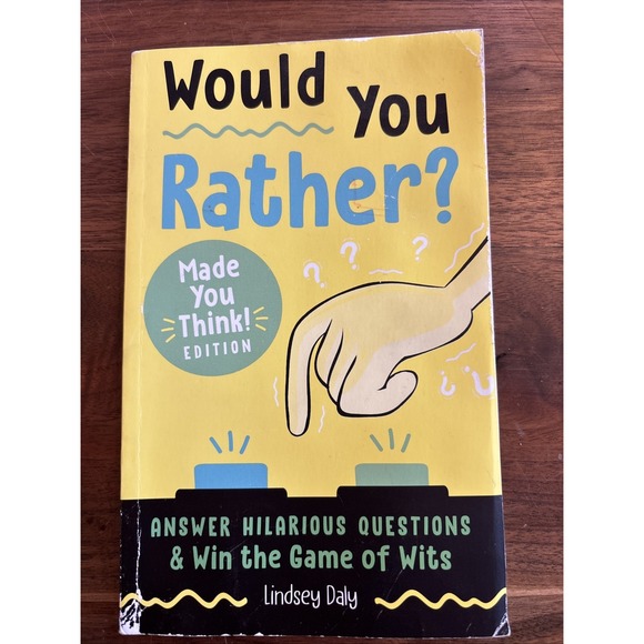 Other - WOULD YOU RATHER? by Lindsey Daly Paperback Book Made You Think‎ Humor Challenge